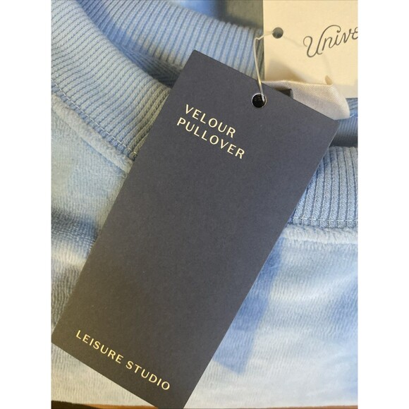 Women's Leisure Studio Velour Pullover Sweatshirt Universal Thread Sky Blue XXL - Picture 5 of 5